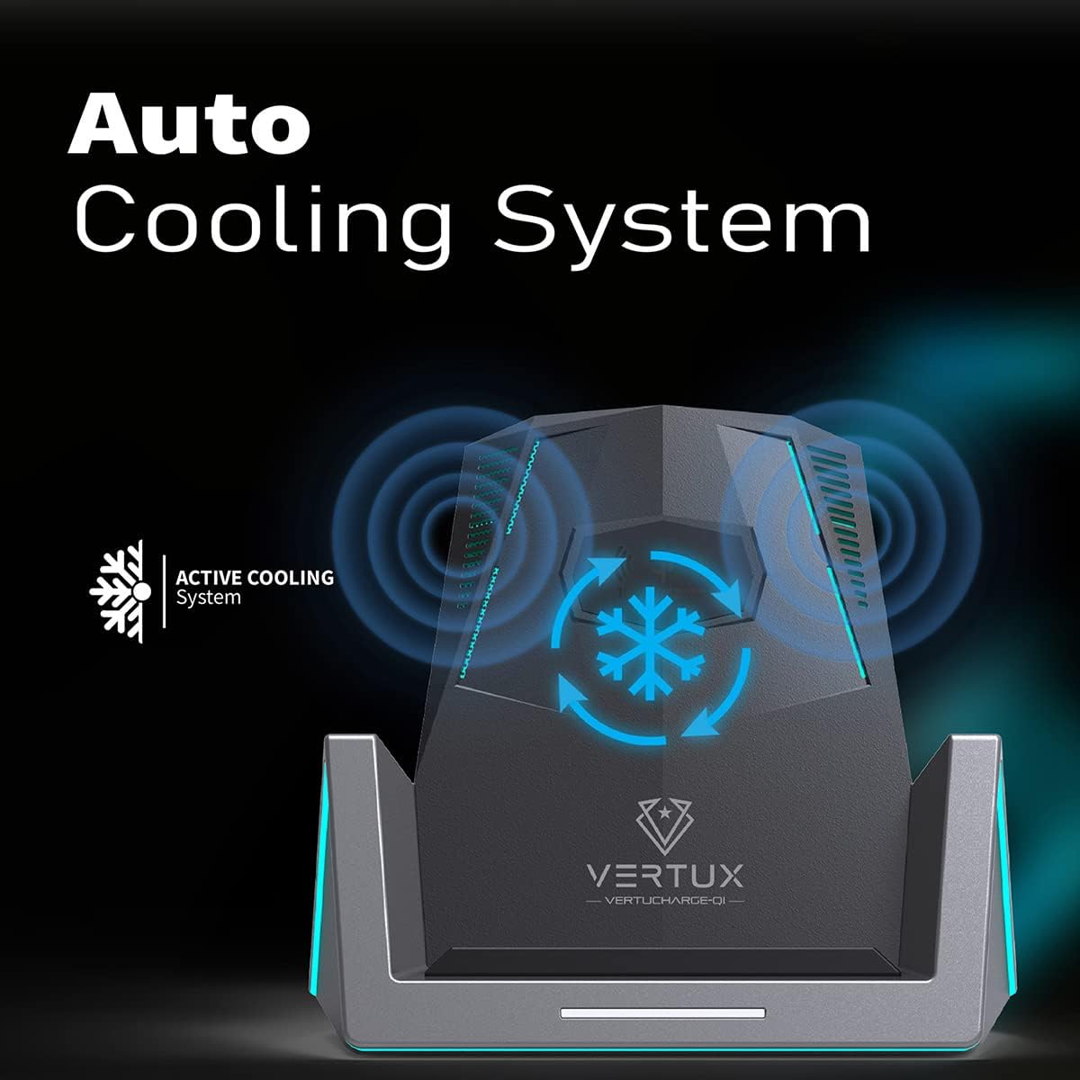 Vertux Qi 15W PRO GAMING WIRELESS CHARGING STATION | 15W Qi Wireless Charging Stand 18W USB-C Power 8 RGB Lighting Modes Fast Wireless Charging Qi-Enabled Smartphones - Black Vertux Qi 15W PRO GAMING WIRELESS CHARGING STATION | 15W Qi Wireless Charging Stand 18W USB-C Power 8 RGB Lighting Modes Fast Wireless Charging Qi-Enabled Smartphones - Black